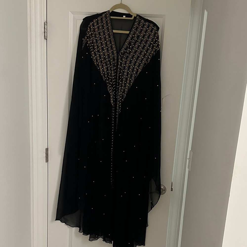 Black Beaded Gown/ Abbaya